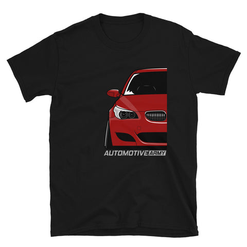 Indy Red Slammed E60 Unisex T-Shirt Indy Red Slammed E60 Unisex T-Shirt - Automotive Army Automotive Army
