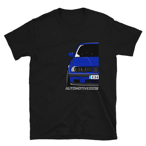 Avus Blue Slammed E34 Unisex T-Shirt Avus Blue Slammed E34 Unisex T-Shirt - Automotive Army Automotive Army